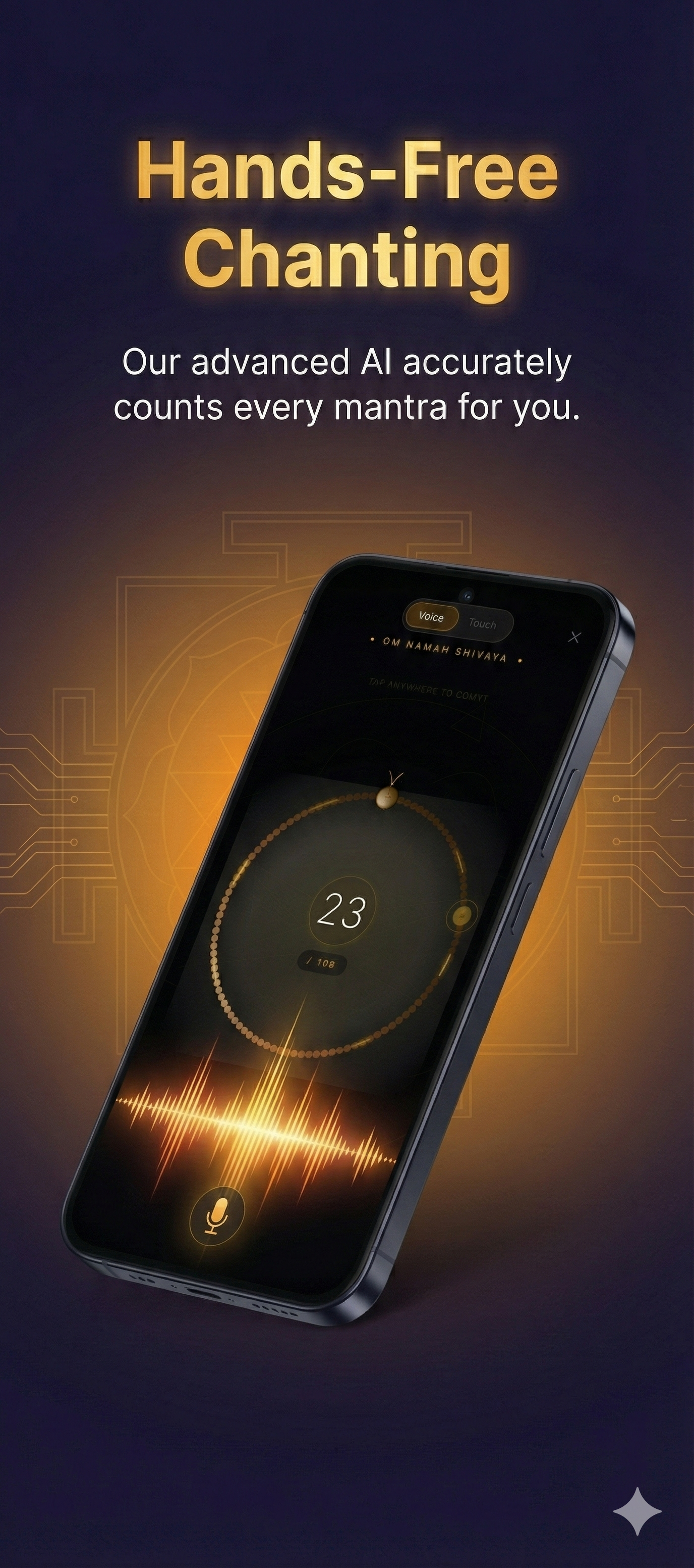 Jaap voice chanting interface screenshot