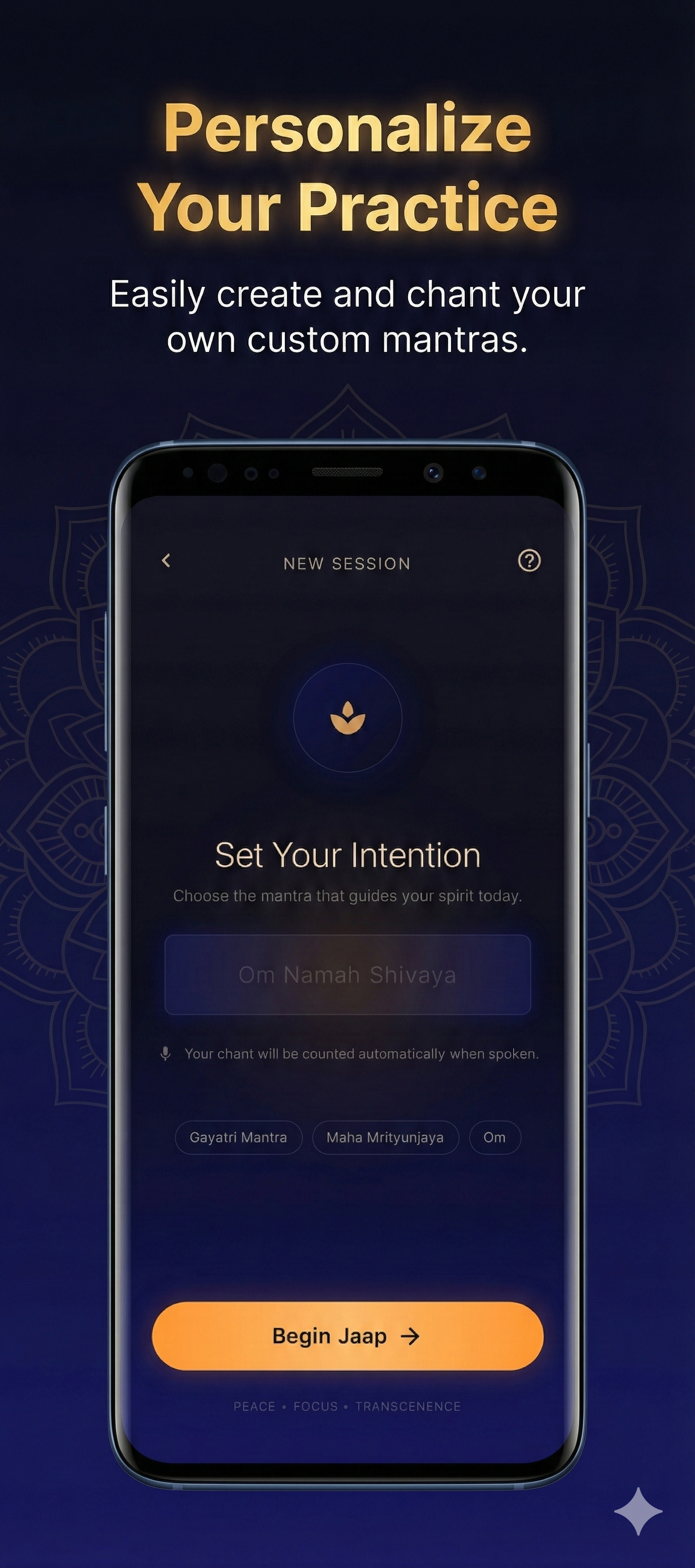 Mantra library screen